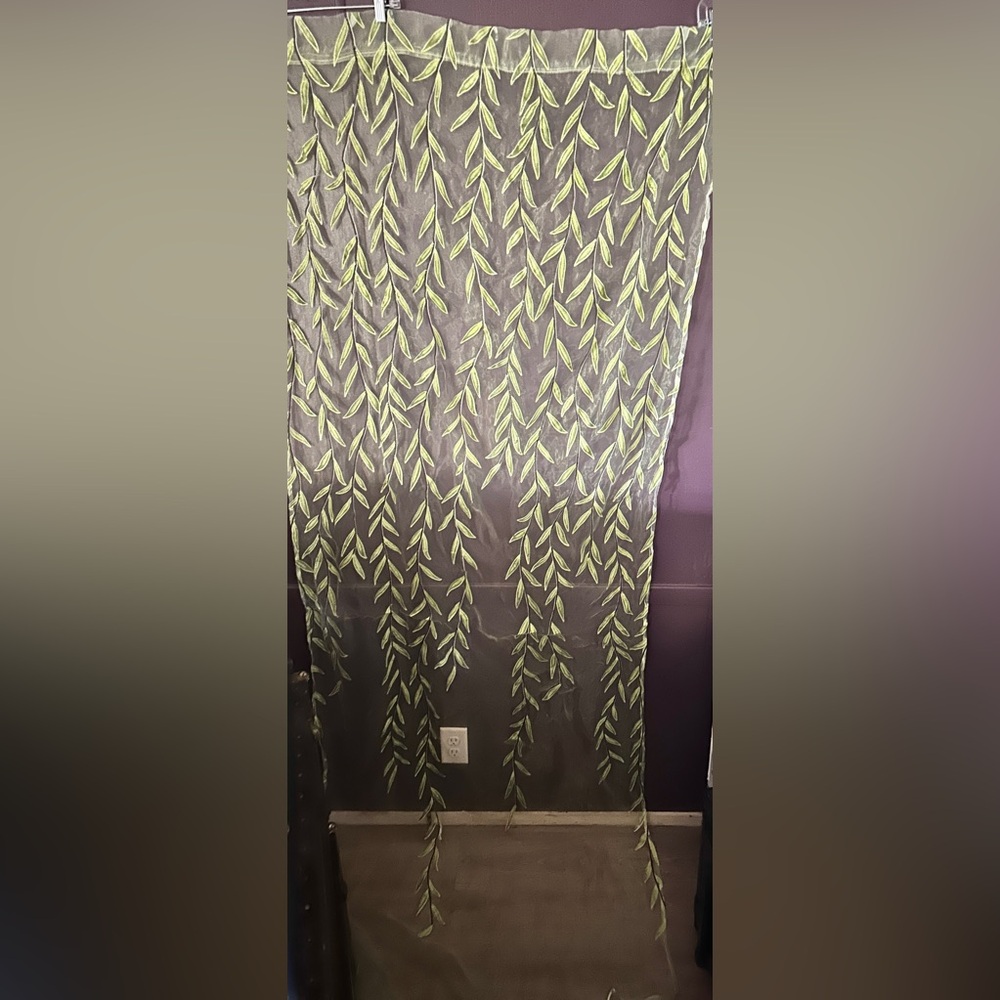90in Polyester Sheer Vine Curtains